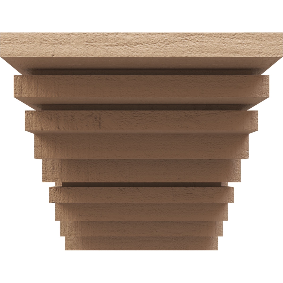8"W x 16"D x 8"H Wide Landon Rough Cedar Woodgrain TimberThane Corbel, Primed Tan