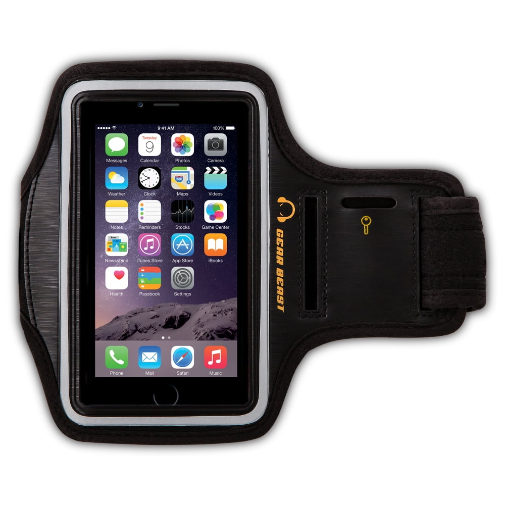 APzek Running Armband Sports Armband Workout Phone Holder for Running Jogging 180/° Rotatable Phone Armband for iPhone Xs Max Xs Xr X 8 Plus 8 7 6s Plus Black Galaxy S10+ S10 S10e S9 S8 S7