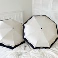 thumbnail image 2 of Parapluie Automatique Soleil et Pluie Résistant aux UV Noir Blanc Trois Plis, 2 of 6