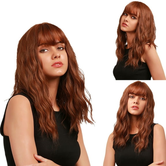 UTOURS Human Hair Wigs For Women Long Wig Straight Black Women's Golden Head Gradient Dyed Fashion wig