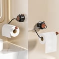 thumbnail image 6 of Wall Mounted Rotating Toilet Paper Holder with Strong Adhesive - No Drill Stainless Steel Bathroom Tissue Roll Dispenser for Kitchen Washroom, 6 of 8
