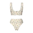 thumbnail image 6 of Rocae Sushi and Rolls for Bikini Set for Women Two Piece Sexy High Swimsuits Split Crossover Bikini X-Large, 6 of 9
