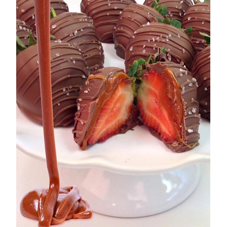 From You Flowers - Sea Salt & Caramel Chocolate Covered Strawberries - 12 Pieces for Birthday, Anniversary, Get Well, Congratulations, Thank You, All Occasions