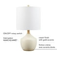 thumbnail image 2 of Novogratz x Globe 16" Cream Finish Concrete Textured Ceramic Table Lamp with White Linen Shade, 2 of 6