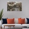 thumbnail image 7 of Soscooter Vintage Town Canvas Wall Art, French Classic Landscape Canvas Prints, Rustic Modern Farmhouse Wall Decor for Dining Room, Hallway, Living Room, Bedroom, Large Art for Home,24x16 Inch, 7 of 7