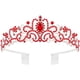 thumbnail image 1 of Didder Tiaras y coronas plateadas para mujer, coronas de tiara de cristal rosa para mujeres y niñas, corona elegante con peines, corona de princesa, tiara, coronas de cumpleaños para mujeres, novia, b, 1 of 4