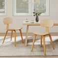 thumbnail image 2 of Gymax Modern Dining Chair Set of 2 w/Wide Seat & Curved Backrest Adjustable Foot Pads, 2 of 9