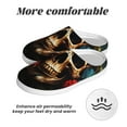 thumbnail image 6 of Yiaed Butterfly Flower Plant Skull Print Slippers Fuzzy Warm Cozy Slippers Non Slip House Slippers For Indoor Outdoor Slippers House Slippers-11, 6 of 7
