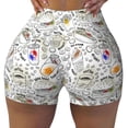 thumbnail image 2 of Goofa Fastfood 2 Printed Workout Shorts Women Seamless Scrunch Butt Lifting High Waisted Gym Booty Shorts Elastic Workout Shorts-Medium, 2 of 8