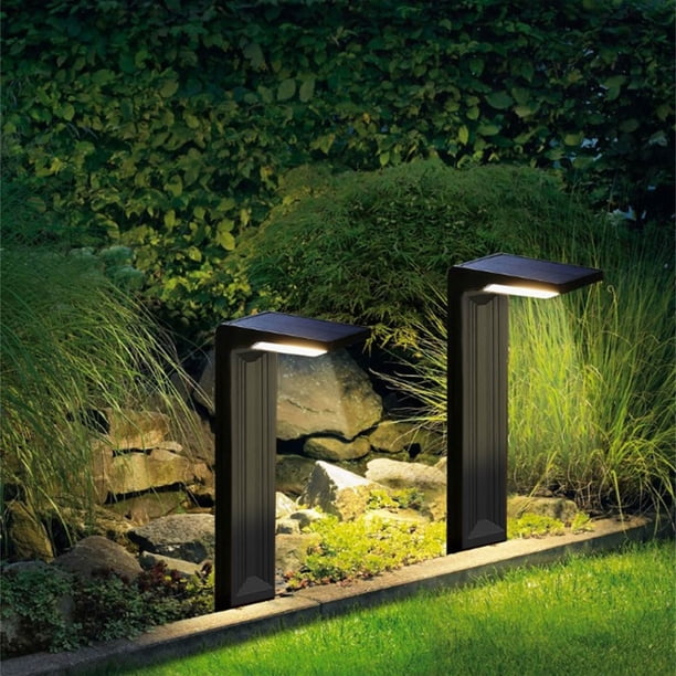 Fiudx Lámpara Panel Solar Política, Luz Led Brillante para Jardín, Luz Patio Duradera Abs y Pc, Ideal Senderos, Decoración de Exterior, Diseño de Carga Automática.