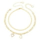 thumbnail image 1 of Uxcell Pulseras de Tobillo Inicial Corazón para Mujeres, Pulseras de Corazón Letra G Baño de Oro de 14K, Cadena de Letras A-Z con Caja para Regalo de Verano, Tono Dorado, 1 of 6