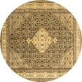 thumbnail image 1 of Ahgly Company Indoor Round Persian Brown Traditional Area Rugs, 6' Round, 1 of 4