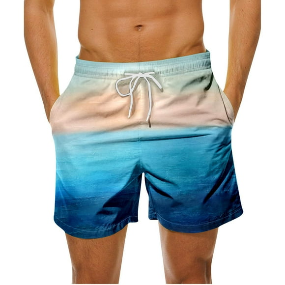 Weiqiqre Mens Running Shorts Swim Trunks Hawaiian Bathing Lining Suit Swimsuits Beach Shorts with Pockets