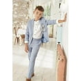 thumbnail image 2 of 3 Pieces Boys' Suit Linen Slim Fit boys Suits Summer Beach Wedding Tuxedo Suit for boys, 2 of 8