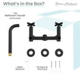 thumbnail image 5 of Ivy Double-Cross Handle Valve, Wall-Mount, Bathroom Faucet in Matte Black, 5 of 11