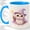 Blue, variant on Fantasy Owl Accent Mug, 11oz Ceramic Coffee Cup for Owl Lovers