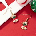 thumbnail image 2 of Pair of stud Christmas minimalist bell Christmas tree earrings Xmas, 2 of 4