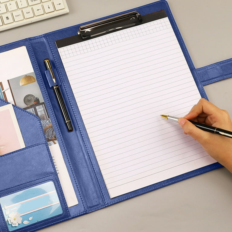 Padfolio Folder Portfolio Leather Organizer Binder Portfolio Storage Clipboard With Cover For Legal Pad Holder Letter Size A4 Writing Padfolio Pad For