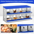 thumbnail image 7 of Garvee 8 Compartments Chicken Nesting Boxes without Legs, Roll-Out Egg Collection, Galvanized, Easy Clean & Install, Blue, 7 of 7