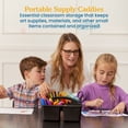 thumbnail image 3 of ECR4Kids 4-Compartment Medium Plastic Caddy, Multipurpose Organization, Black, 6-Pack, 3 of 9