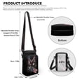 thumbnail image 6 of HELLHERO American Flag with Zipper Small Crossbody Purse for Outdoor Travel, 6 of 7