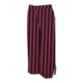 thumbnail image 4 of Titcea Linen Pants for Women, Striped Print Elastic Waist Button Decorations Beach Pants with Pockets, Loose Comfy Summer Casual Pants, 4 of 6