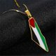 thumbnail image 4 of Collar de cadena con colgante de acero inoxidable con la bandera palestina para mujeres y hombres, accesorios de joyería de acero, 4 of 5