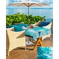 thumbnail image 5 of nqOlkjepod Blue Ocean Shark Outdoor Tablecloth with Umbrella Hole & Zipper, Summer Coastal Wave Nautical Rectangle Table Cover 60x84 Inch, Dining Waterproof Table Cloth Protector for Patio/Party, 5 of 7