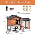 thumbnail image 3 of Predator Proof Outdoor 2 Story Duck Condo with Weatherproof Brooder,Duck Hutch with Wire Mesh Run,58",Orange with Black, 3 of 10