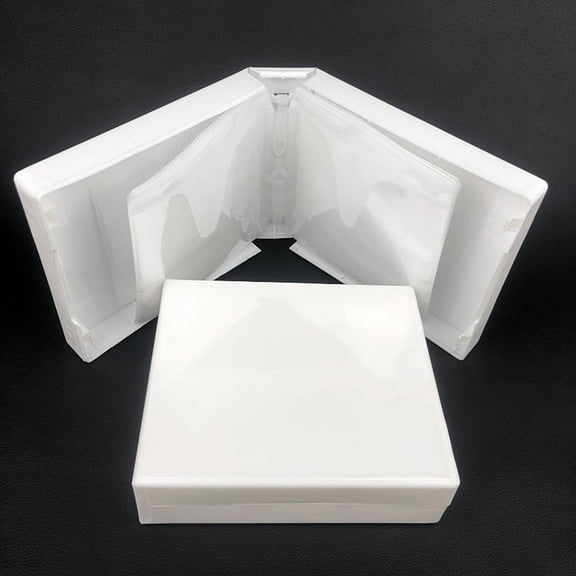 OUNONA 2-Pack Plastic CD Cases, 24-Disc DVD Storage Boxes, Holder Containers for Home, Office, School DVDs and Video Games