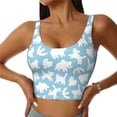 thumbnail image 2 of Haiem Cute Animals Pattern Womens Sports Bra - U Neck Padded Low Impact Yoga Bra Workout Crop Top Gym Moisture-Wicking Workout Vest -X-Large, 2 of 9