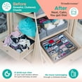 thumbnail image 3 of Wondersome Closet Drawer Organizers with Flexible Dividers and Snag-Free Zipper, Set of 6, 3 of 8