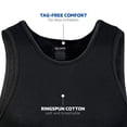 thumbnail image 3 of Camiseta sin mangas Gildan para hombre negra, talla XL (paquete de 6), 3 of 7