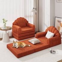 Richryce 2-in-1 Folding Sofa Bed with Adjustable Backrest, 75" Convertible Futon Sleeper for Small Spaces