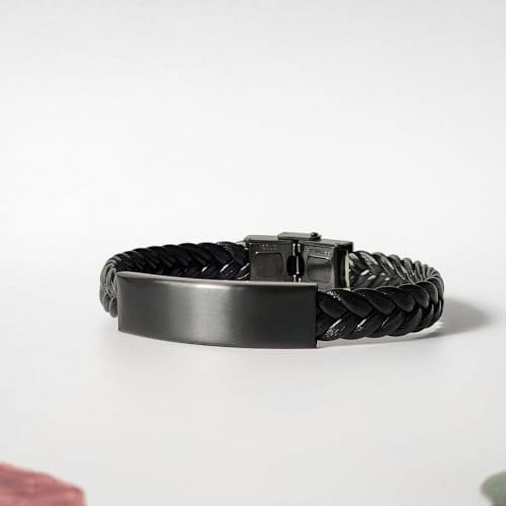 Braided Leather Bracelet Son In Law - Handle challenges with confidence Gift for Men, Birthday, Christmas, Graduation