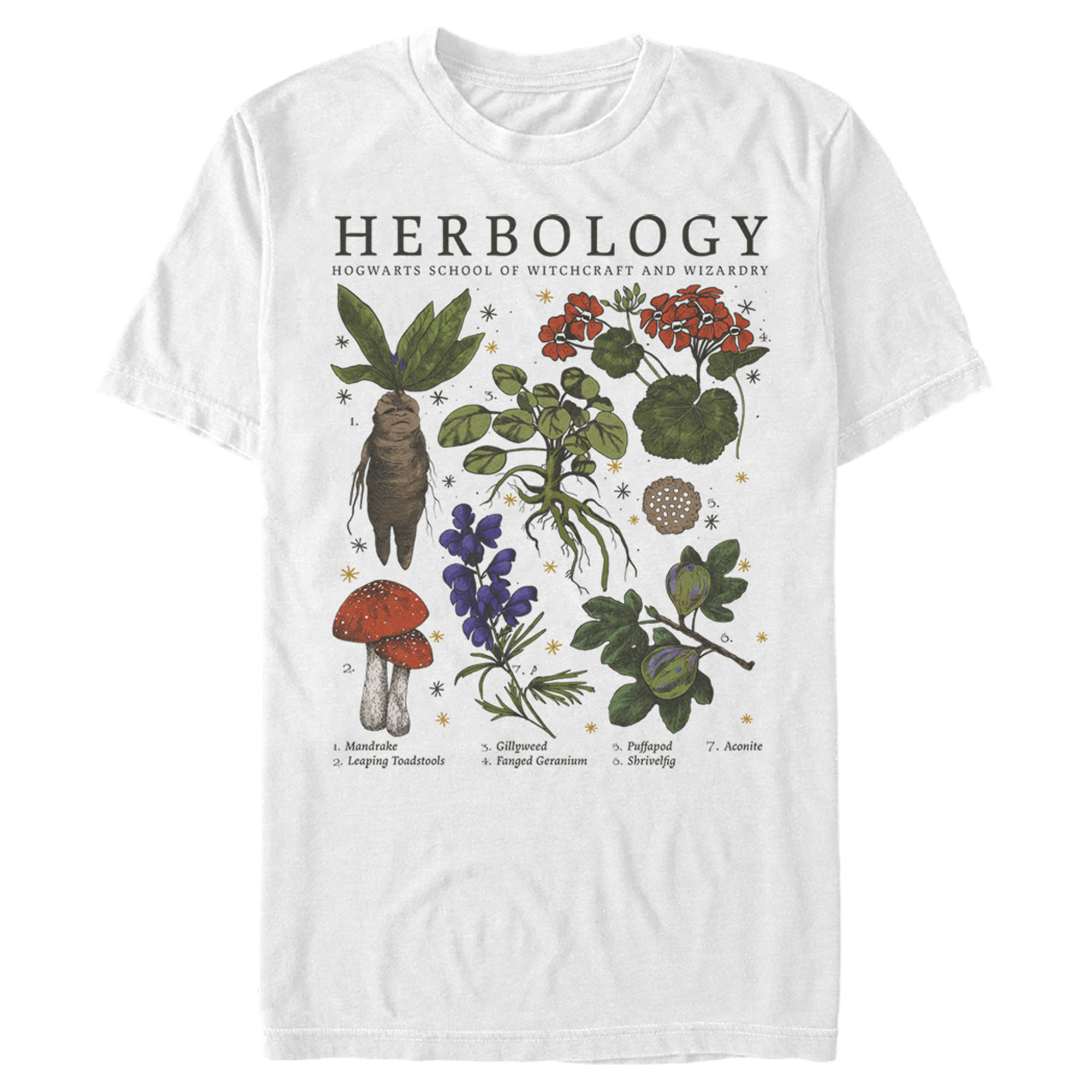 Men's Harry Potter Hogwarts Herbology Graphic Tee White Medium - Walmart.com