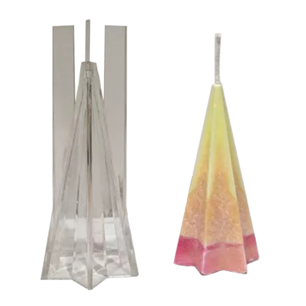 MEGAWHEELS Pyramid Shape Mold Plastic Candle Molds