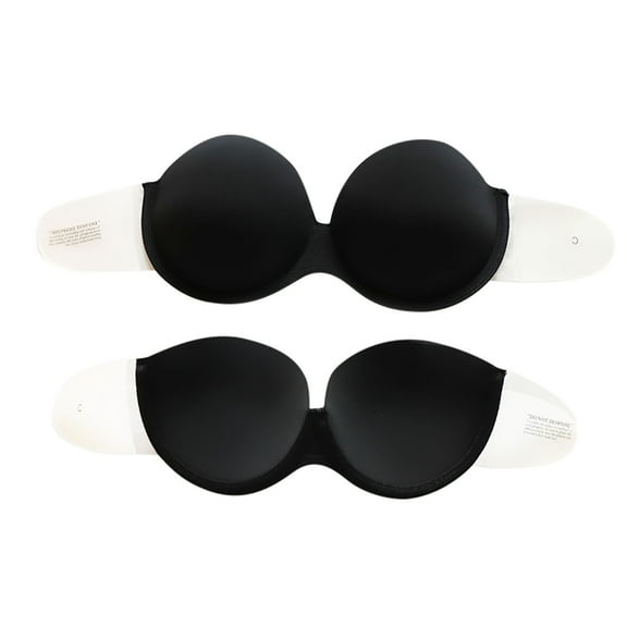FYDUU Sticky Strapless Adhesive Bras For Women Thin Side Wing Bra With Underwire For Wedding Dresses Comfortable Soft Bras /Black