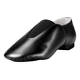 thumbnail image 1 of Linodes Chaussure de Jazz en Cuir pour Femmes avec Dessus Élastique Noir 9M, 1 of 4