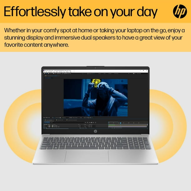 HP 15.6 inch Laptop, AMD Ryzen 3 7320U Processor, 8GB RAM LPDDR5