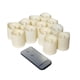 thumbnail image 1 of Warm Yellow Light LED Electronic Candle for Home Decor Plastic Material Remote Control Included 12Pcs, 1 of 3