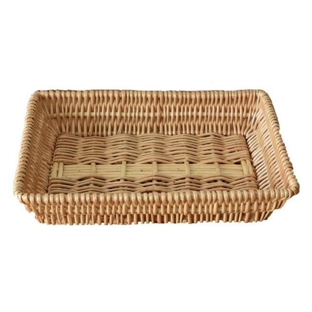 Basket Serving Food Fruit Storage Bowl Vegetable Wicker Garlic Bread Snack Display Container Ratten Baskets Woven Tray