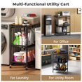 thumbnail image 4 of Carrito de cocina para microondas Pkuyres, 3 niveles, enrollable, capacidad de 95 kg, 4 of 8