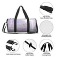 thumbnail image 4 of Balery Lavender Glitter Foil Stripes Bolsa de Gimnasio para Mujeres y Hombres, Bolsa de Viaje Impermeable, Bolsa de Fin de Semana con Compartimento para Zapatos y Bolsillo Húmedo, 4 of 6
