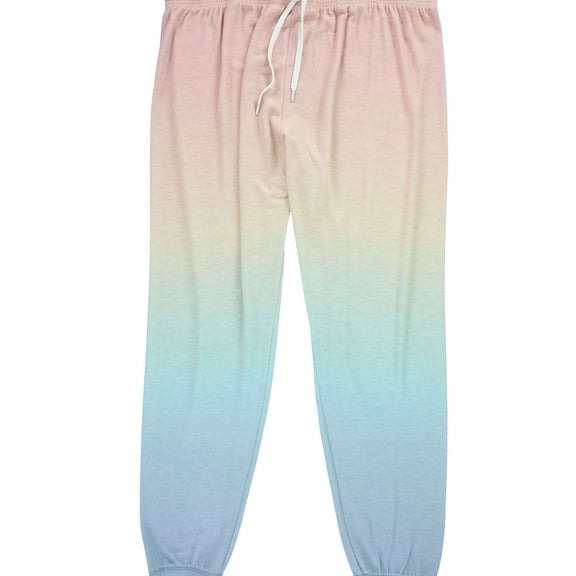 P.J. Salvage Womens Rainbow Pajama Jogger Pants, Multicoloured, Small