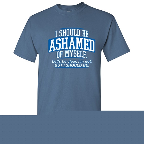 thumbnail image 1 of I Should Be Ashamed Of Myself Lets Be Clear I'm Not Graphic Tees Funny Distressed Apparel Gift For Sayings Lover Sarcastic Mens T Shirt, 1 of 5