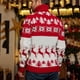 thumbnail image 2 of Gibobby Suéter de Punto navideño para Mujer Suéter de Navidad para hombre, suéter informal con diseño de árbol de Navidad, suéter de cuello con tema navideño(Rojo,M), 2 of 5