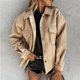 thumbnail image 1 of Moda mujer invierno Color sólido manga larga botones abrigo cárdigan blusa Fridja po2228, 1 of 1
