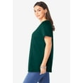 thumbnail image 3 of Roaman's Women's Plus Size V Neck Ultimate Tee, 3 of 4