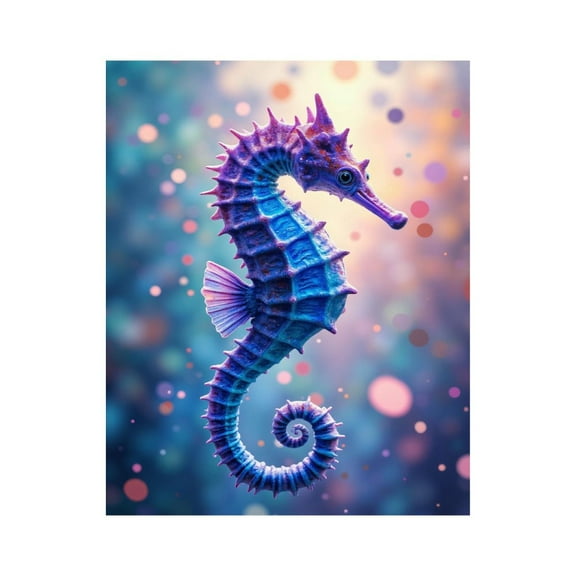 Paint by Numbers Kit for Adults, Seahorse Vibrant Magical Twirl Colorful Paint by Numbers, Easy Paint by Numbers Kit for Adults Beginner, DIY Adult Paint by Number Kits on Canvas, 12x16in Home Decor